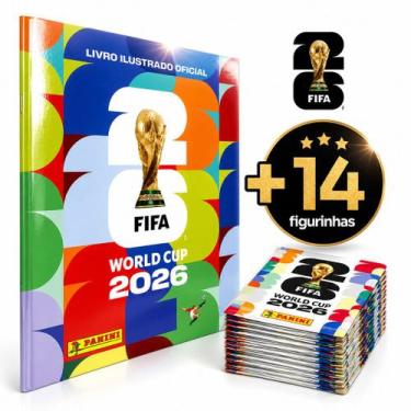 Imagem de Kit Album Copa Do Mundo 2026 Panini Oficial Capa Mole +14 Figuinhas Of