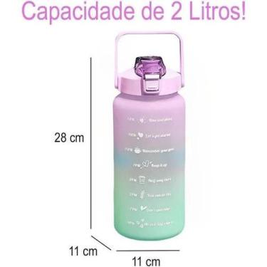 Imagem de Garrafa de água 2 Litros Academia Esporte Fitness e Ar Livre - LiliFor