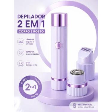 Imagem de Maquina Depilador Elétrico Feminino 2 Em 1 Pelos Corporais - Sem marca