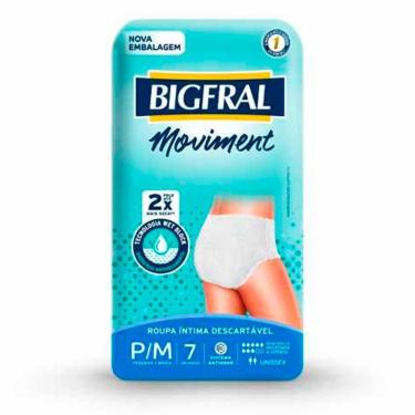 Imagem de Roupa Íntima Descartável Bigfral Moviment P/M Com 7 Unidades