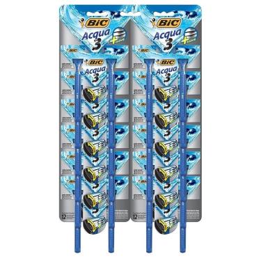 Imagem de Aparelho Bic Aqua 3 - 12 pacotes c/ 2 unidades