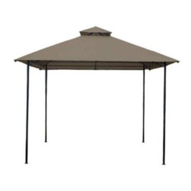 Imagem de Gazebo Pergolado Com Ventilação 295x295cm Taupe - Importado