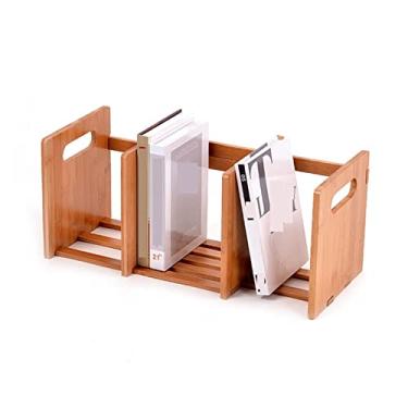 Imagem de KIZQYN Estante de livros de mesa pequena estante organizador de armazenamento rack de armazenamento simples estudante mini prateleira de mesa estante telescópica