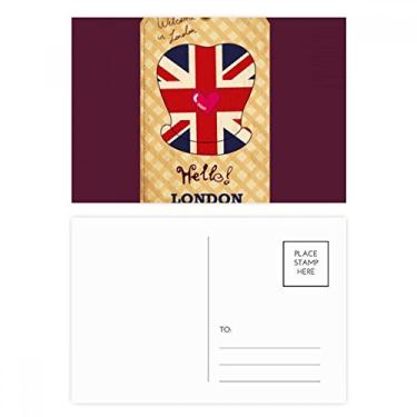 Imagem de Chapéu formal Reino Unido London Stamp, Grã-Bretanha, conjunto de cartões postais de aniversário, cartão de agradecimento