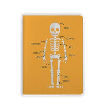 Imagem de Caderno de ilustração de osso humano de desenho animado capa de goma diário capa macia
