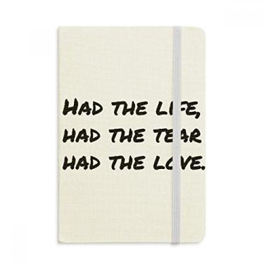 Imagem de Caderno de anotações famosas com citação de poesia Life Tear Love oficial de tecido rígido diário clássico