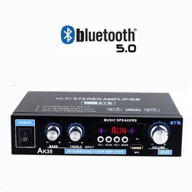 Imagem de 800W 110V-240V 2Ch Amplificador de potência bluetooth HiFi para carro Amplificador de subwoofer doméstico Amplificador de som alto-falante receptor Plugue cn (somente China)