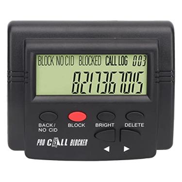 Imagem de Bloqueador de Chamadas para Telefones Fixos, Bloqueio Automático de Chamadas do Telefone Residencial Caixa de Identificação do Chamador Com Visor LCD, Interrompa Todas As