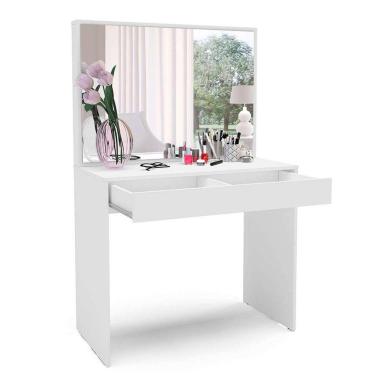 Imagem de penteadeira com espelho virgínia 1 gv branca