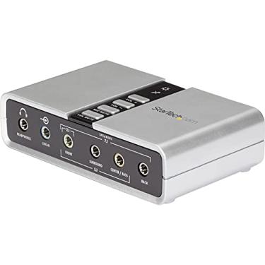 Imagem de StarTech. Placa de som USB com 7.1 - Placa de som externa para laptop com áudio digital SPDIF - Placa de som para PC - Prata (ICUSBAUDIO7D)
