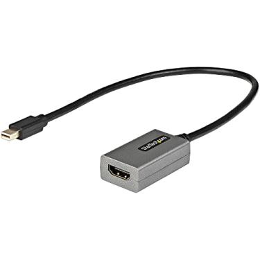Imagem de StarTech.com Adaptador Mini DisplayPort para HDMI 1080p - mDP 1.2 para monitor / monitor HDMI - Conversor de dongle adaptador Mini DP para HDMI - Cabo anexado de 30,48 cm - Versão atualizada do MDP2HDMI (MDP2HDEC), prata