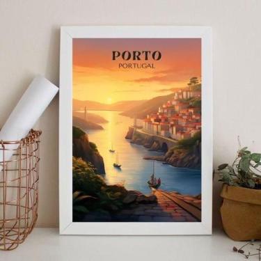 Imagem de Quadro Decorativo Porto - Portugal 45X34cm - Com Vidro - Quadros On-Li