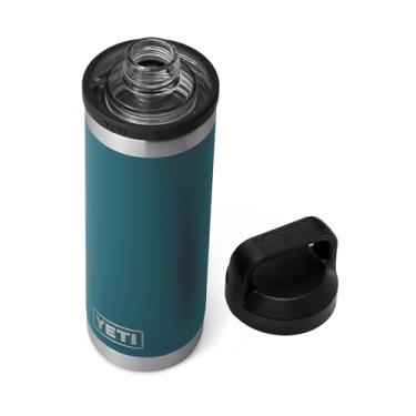 Imagem de Garrafa YETI Rambler de 530 ml, à prova de vazamento, isolamento a vácuo, aço inoxidável com Chug Cap, azul-petróleo (agave teal)