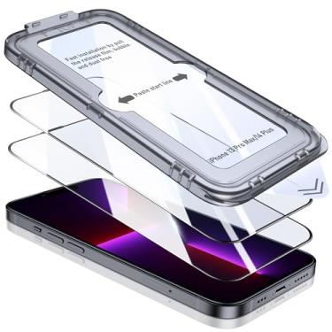 Imagem de Supdeal Protetor de tela para iPhone 13 Pro Max/14 Plus [2 unidades] - Película de vidro temperado transparente transparente HD de dureza 9H [fácil instalação] [livre de bolhas] para Apple iPhone (6,7
