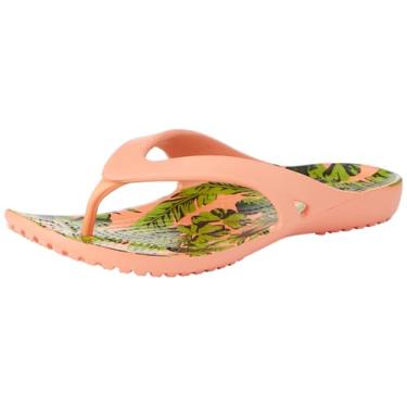 Imagem de Crocs Chinelo feminino Kadie II, Papaia/Palma, 36