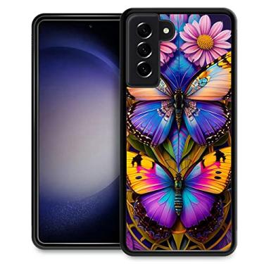 Imagem de TAMEFOX Capa para Samsung Galaxy S23, linda borboleta Galaxy S23 capa fina macia à prova de choque TPU mulheres meninas meninos capa protetora para Samsung Galaxy S23 6,1 polegadas
