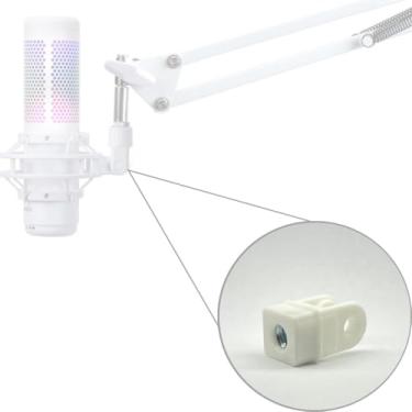 Imagem de Adaptador Conector Compatível Com Microfone Hyperx Quadcast s Duocast (Adaptador Hyperx 3/8, Branco)