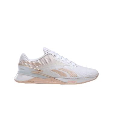 Imagem de Reebok Tênis feminino Nano X3 Cross Trainer, Branco/bege macio/laranja aura, 11