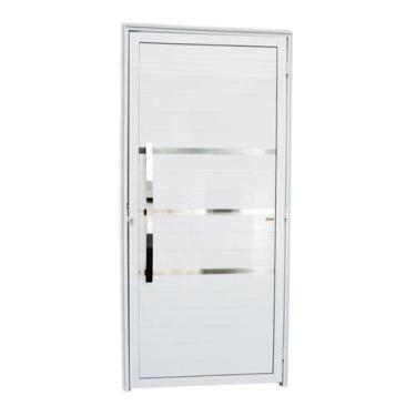 Imagem de Porta de Alumínio Lambri 210x90cm com Puxador Evolution Brimak