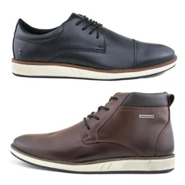 Imagem de Kit 2 Sapatênis Social Masculino & Bota Masculino Half Cab - Bardone, 