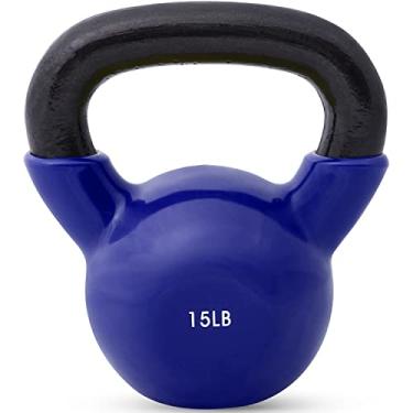 Imagem de JFIT Kettlebell Weights Ferro revestido de vinil, 6,8 kg