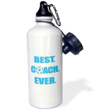 Imagem de 3dRose Garrafa de água Best Coach Ever-Blue and White-Sports, 600 ml, multicolorida