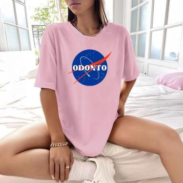 Imagem de Camisa Camiseta Feminina Estampada Nasa Odonto 100% Algodão Fio 30.1 P