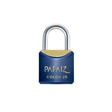 Imagem de Cadeado com Chave 25mm Latão Azul Color Line Papaiz