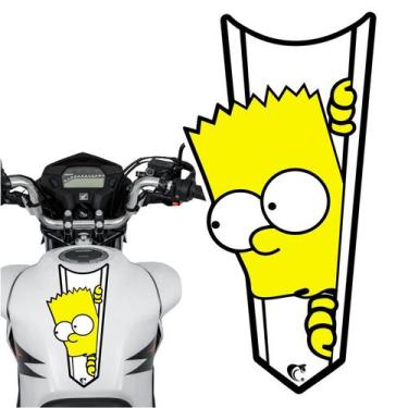 Imagem de Adesivo Faixa Gravata sem resina BART SIMPSON Branco - Teu Adesivo, Br
