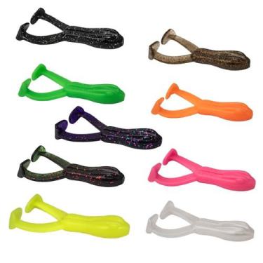 Imagem de Kit 9 Isca Artificial Soft Frog Sapo Heckmann 7,5cm 6gr Sinking Para P