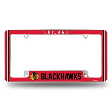 Imagem de Rico Industries NHL Chicago Blackhawks Classic 30,48 cm x 15,24 cm Moldura de placa automotiva para carro/caminhão/SUV