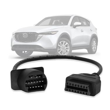 Imagem de VZG Adaptador OBD2 para Maz-da 17 pinos OBD1 para cabo de diagnóstico OBD2 de 16 pinos, compatível com veículos Maz-da, conector de 17 pinos, funciona com ferramenta de scanner de diagnóstico ELM327