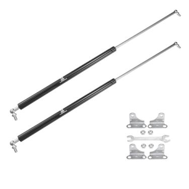 Imagem de X AUTOHAUX 2 peças 76.2 cm 68.0 kg/668N suportes de elevação pretos amortecedores mola a gás com chave universal para trailer, carro, caminhão, barco