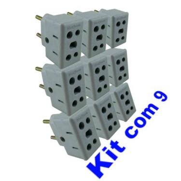 Imagem de Adaptador de tomadas Universal 10A e 20A Kit 9 un - WebStore