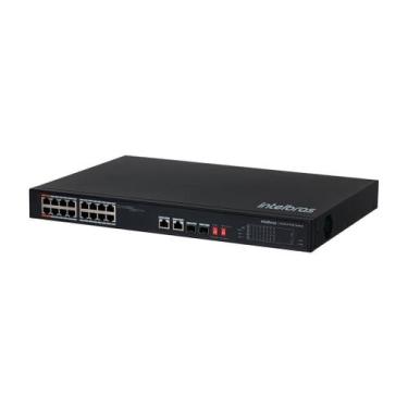 Imagem de Switch 16p fast poe 2p giga 2p sfp sf 1822 hi-poe intelbras