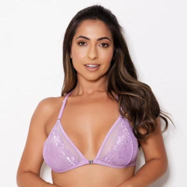 Imagem de Sutiã sem bojo Nadador com Transparência - Minha Calcinha, Lavanda, GG