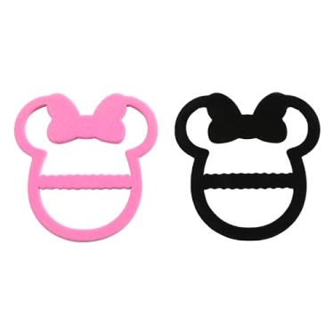 Imagem de 2 peças de clipes de gravata para mulheres, veludo, mouse, cachecol, anel, camiseta, fivela deslizante, acessórios de viagem, 2PCS, poliéster, Sem Pedra Preciosa