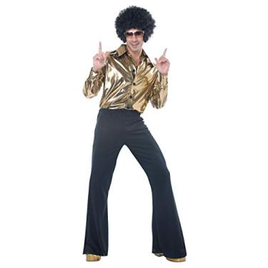 Imagem de California Costumes Disco King masculino, Dourado, M