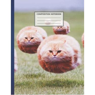 Imagem de Composition Notebook: Funny Cat Hover Meme 8.5 x 11 Inches, 110 Pages Composition Notebook Wide Ruled, Lined Paper Perfect For Teens And Adults, Travel, Office, Home And School