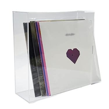 Imagem de LICONG-2019 Suporte de CD para discos de vinil, caixa de armazenamento de discos de vinil LP transparente, suporte de armazenamento de disco de acrílico, caixa organizadora para exibição de discos