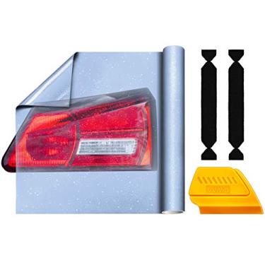 Imagem de VViViD Filme adesivo de vinil para liberação de ar com luz traseira fosca e cristal azul celeste 16 polegadas por 4 pés rolo incluindo rodo de decalque amarelo e 2 decalques de feltro preto