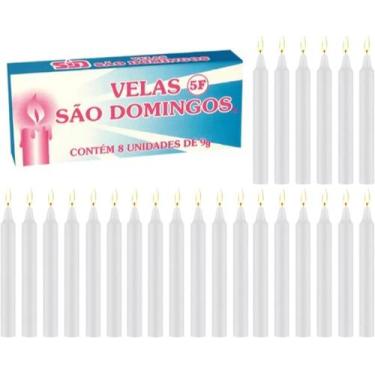 Imagem de Kit 100, 50, 20 e 10 Velas Brancas Palito  (11 cm x 1,1 cm) São Doming