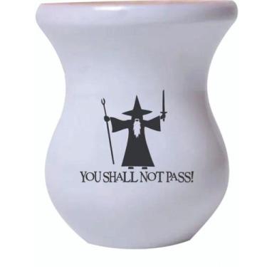 Imagem de Cuia De Madeira Branca Personalizada Senhor dos Anéis - Mix Atacadista