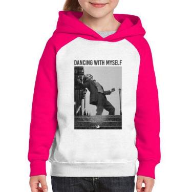 Imagem de Moletom Infantil Dancing with myself - Foca na Moda, Branco, Rosa, 14