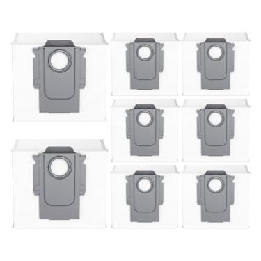 Imagem de Pacote com 8 sacos de pó compatíveis com Roborock Q Revo, Qrevo Pro, Qrevo S, Qrevo MaxV, Qrevo Plus, Qrevo Master, S8 Max Ultra, S8 MaxV Ultra Aspirador, Sacos descartáveis de grande capacidade de