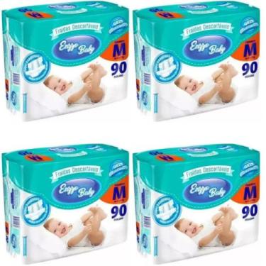 Imagem de KIT 4 PCT Fraldas Descartáveis Atacado Barato Enzzo Baby Pacotão Todos