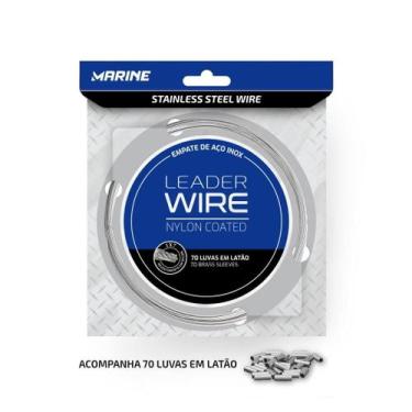 Imagem de Empate de Aço Inox Leader Wire Nickel Rolo 10m e 70 Luvas Marine Sport
