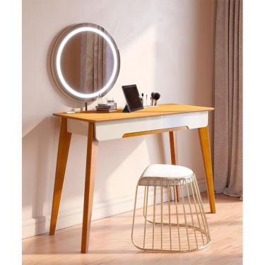 Imagem de Penteadeira Ambiente Jazz Off White Nature com Led - Imcal