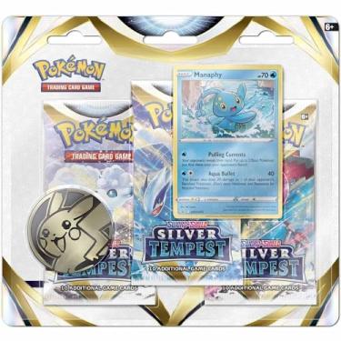 Imagem de Pokemon TCG: Sword & Shield Silver Tempest Three-Booster Blister…