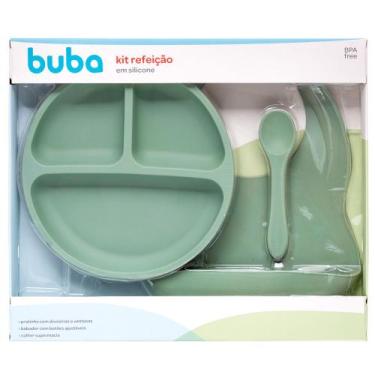 Imagem de Kit Refeição Alimentação em Silicone Macio Bebe Infantil Introdução Al